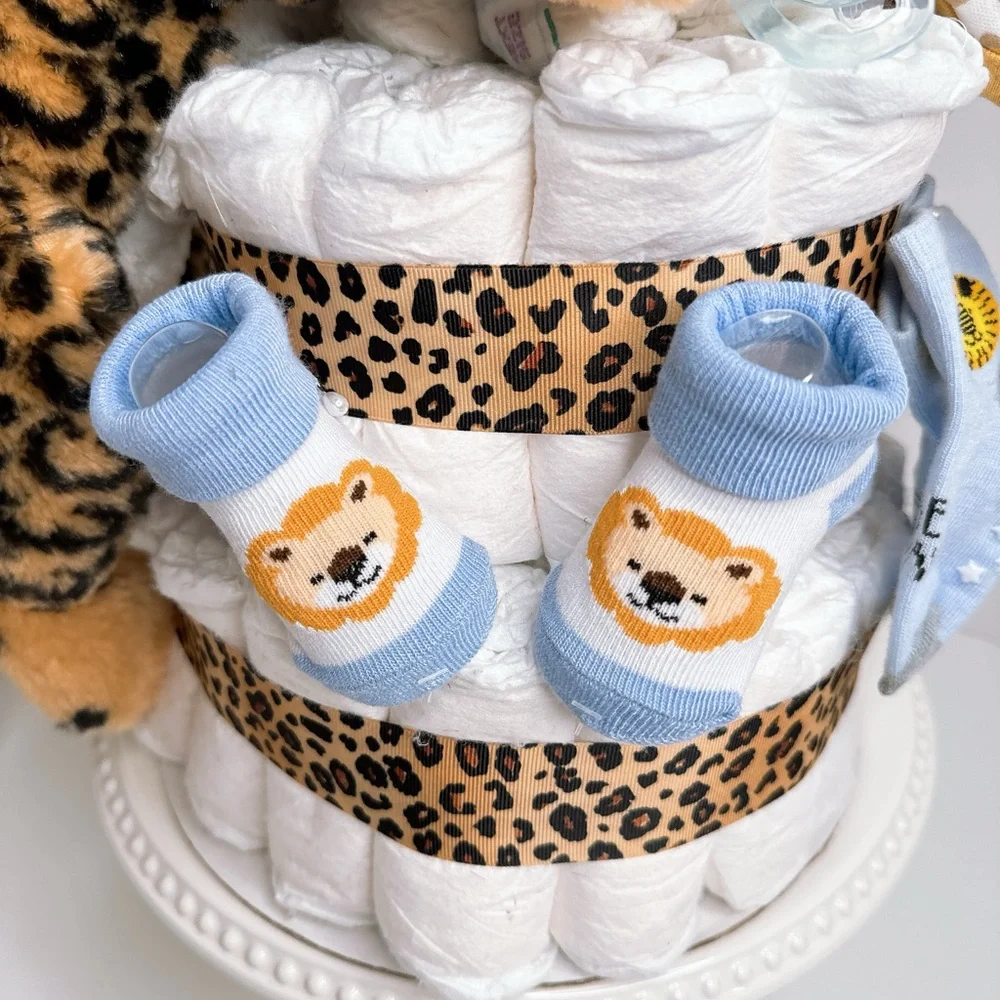 Tiger Diaper Cake, Safari Theme